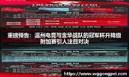 重磅预告：温州电竞与金华战队的冠军杯升降级附加赛引人注目对决